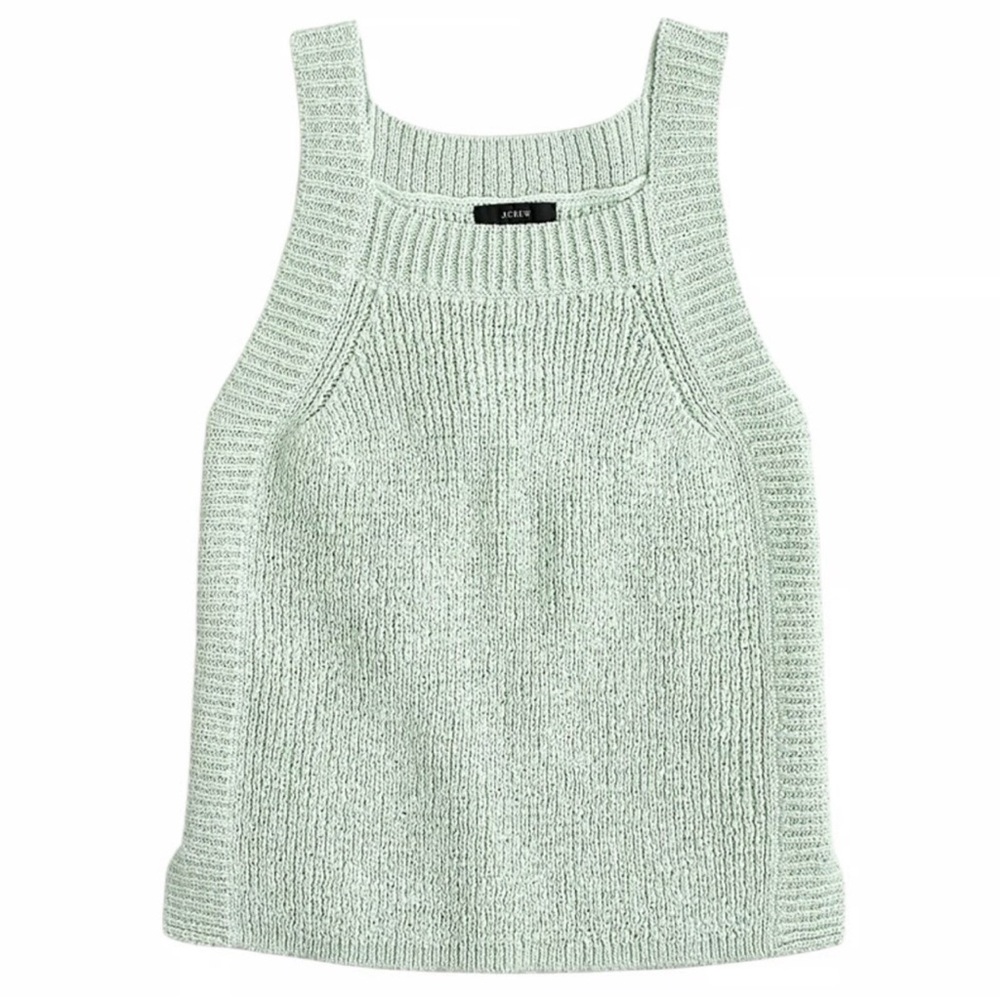 J. Crew Point Sur‎ Mint Pastel Mint Green Knit Sweater Tank Top Sz S